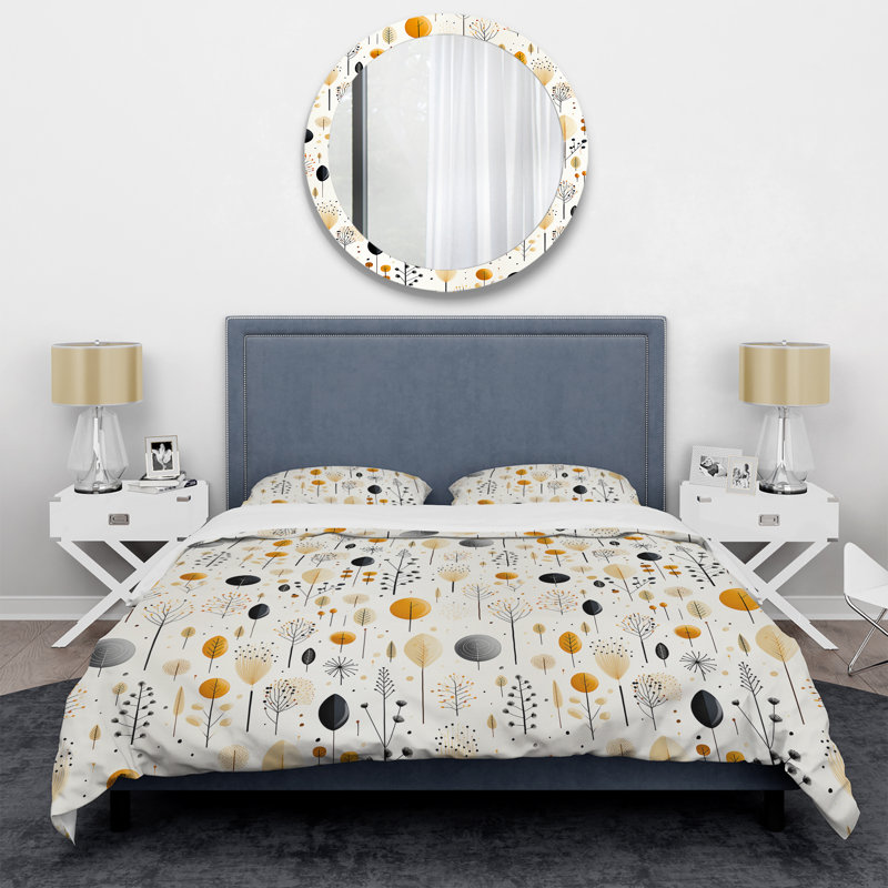 Ensemble de housse de couette Boho, Housse de couette simple + 1 taie décorative stan