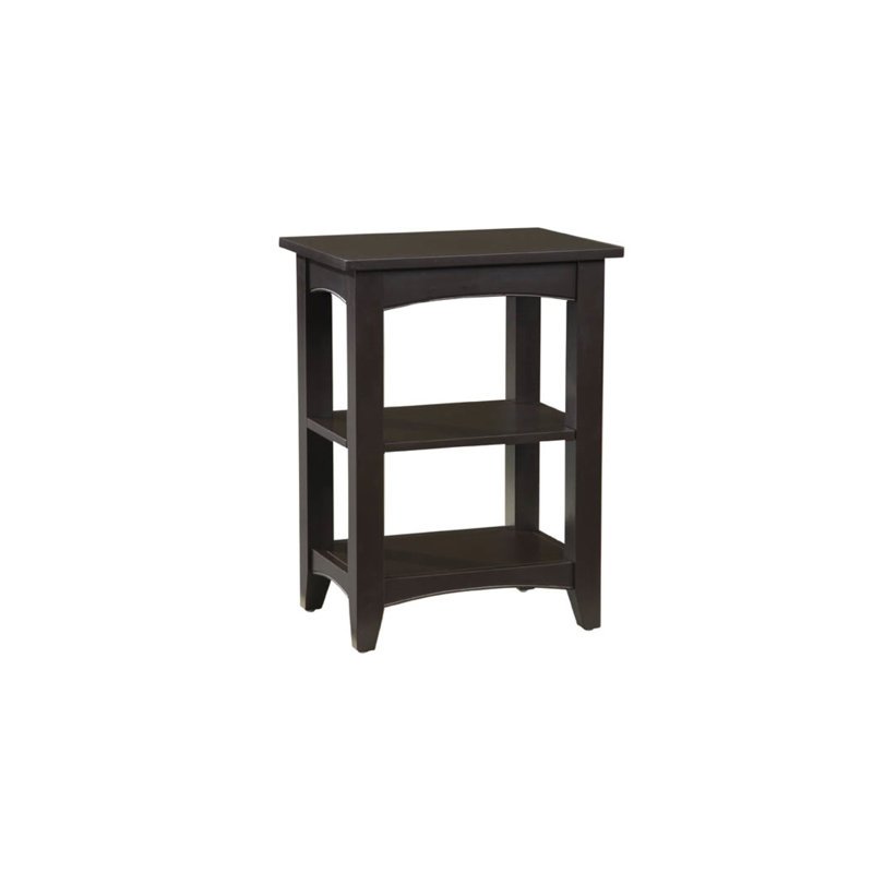 Ratcliff End Table with 2 Shelves, 20 in. W x 15 in. D x 27 in. H, Versatile Coordinating Storage Table for Living Room Decor, Crafted with Stained Wood and Beadboard, Occasional