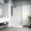 Cabine de douche coulissante sans cadre avec verre transparent de 3/8 po et base Elan classe E 48 po x P 36 po x H 82 po-1423359868-1423359871