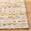 Tapis tissé à la main à motif géométrique jaune / ivoire Alois-520958444