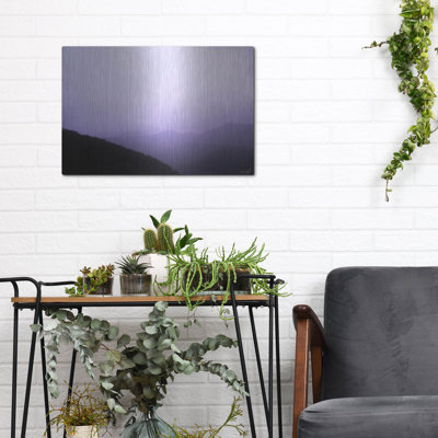  'Purple Sky Landscape' by Life BeautifuLEE Metal Wall Art, 16" x 12"