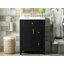 Meuble-lavabo de 24 pouces avec lavabo en céramique, 1 porte à fermeture en douceur, 2 tiroirs à fermeture en douceur et 2 supports de rangement sur la porte
