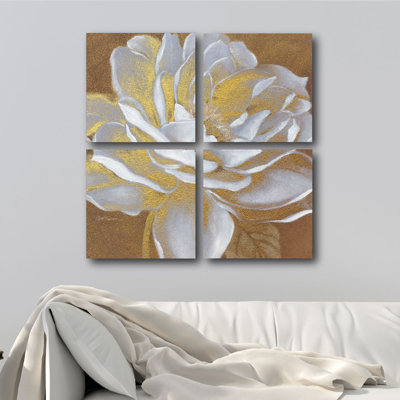 « golden fleur », reproduction d’impression à multiples images sur toile