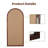 31.5 in. W x 71 in. H Arched Solid Wood Framed Floor Mirror