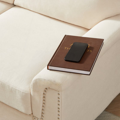 Canapé moderne à 3 places en tissu Snowfleece compressé, pour le salon, la chambre à coucher, le bureau et les espaces de divertissement