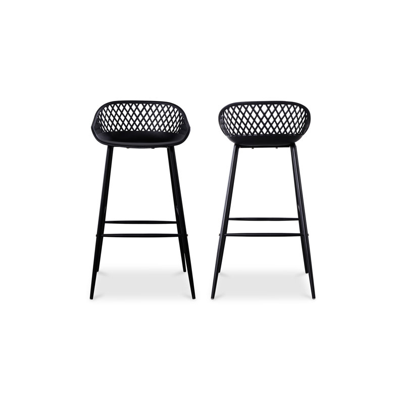 Newark Patio Bar Stool, Black, 29"