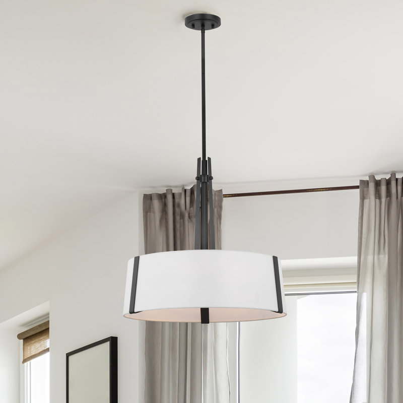Luminaire suspendu cylindrique à 3 lumières