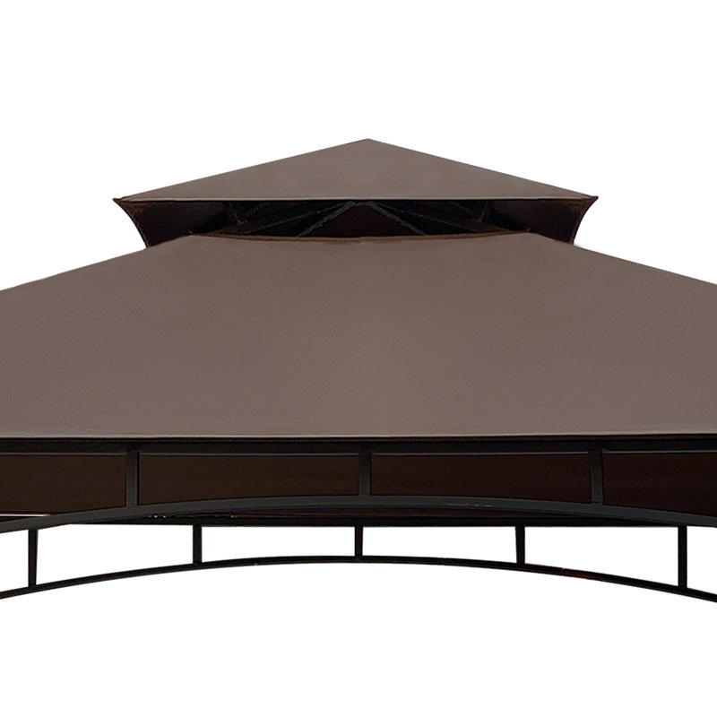 Brown Polyester Replacement Canopy Top for 8 ft. x 5 ft. Grill Gazebo