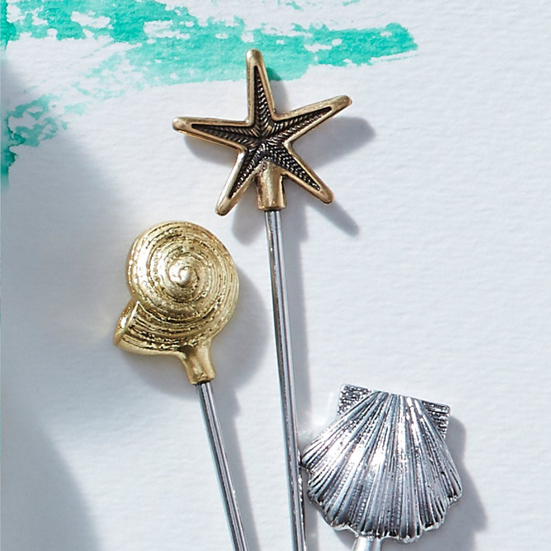 Shell 6 Piece Cocktail Pick Set