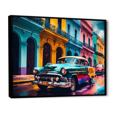 " Green And Yellow Retro Car Heritage "