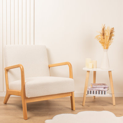 Boucle Accent Chair (Curved Arms)