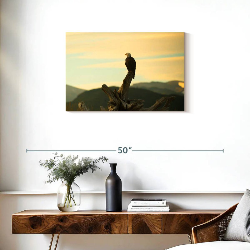 Eagle At Sunset, 20" H x 30" W