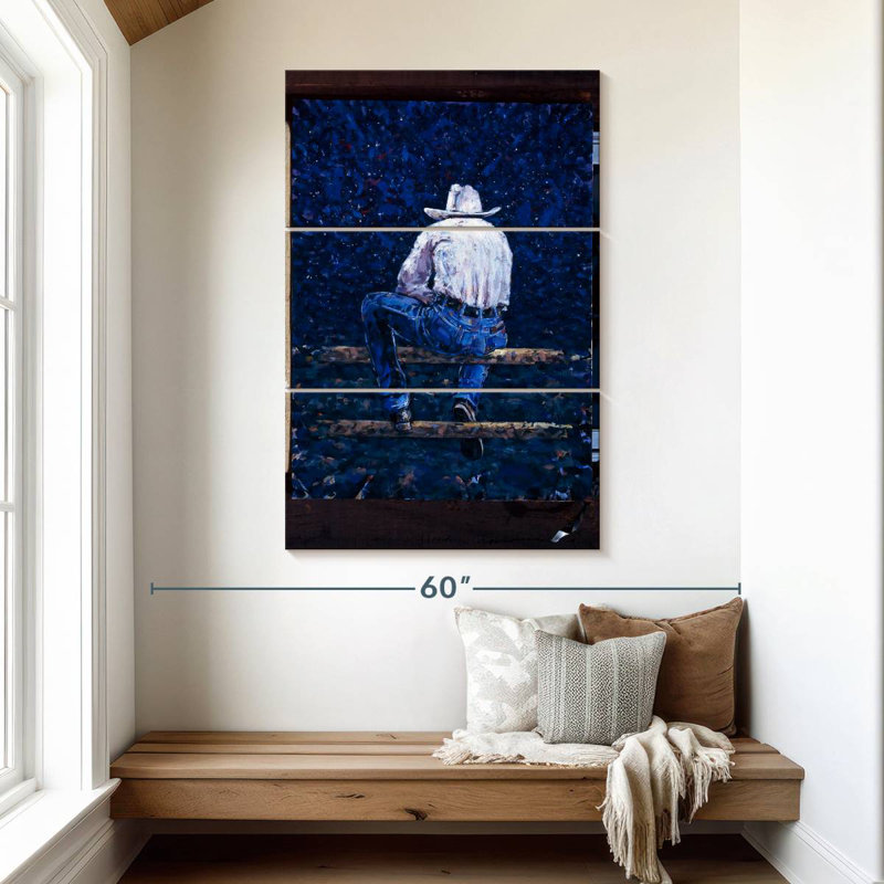 Cowboy abstrait Leisha, H 50 po x l 32 po