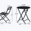 Ensemble bistro 3 pièces de table ronde pliable et chaises-1849683538