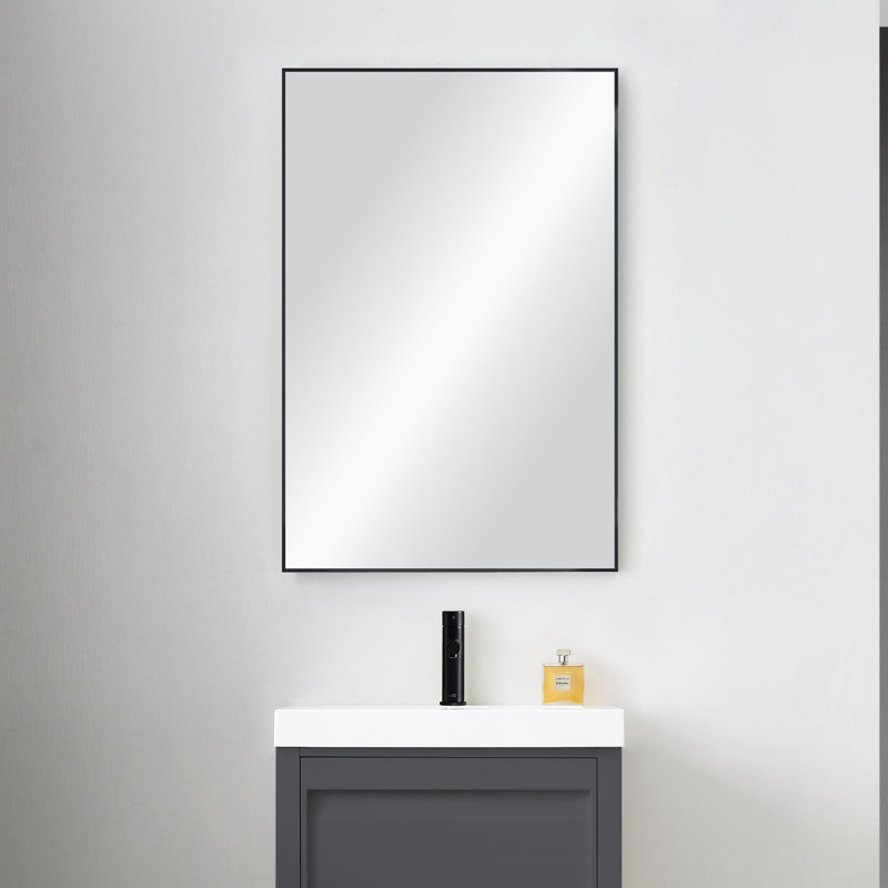 Miroir mural incassable Premium Premium, Noir mat, 36 po x 24 po
