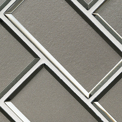 Rivella Herringbone 11 in. x 14 in. Glossy Glass Mosaic Wall Tile, Kavik