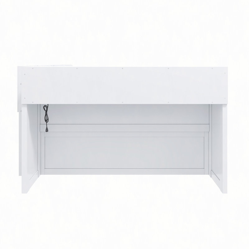Lit de jour avec armoires de rangement, armoire à chaussures et ports USB