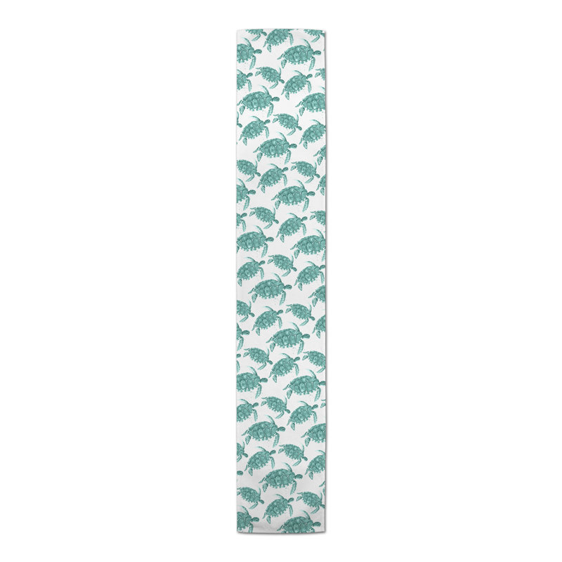 Chemin de table Brendia, P 16 po x L 90 po, Bleu sarcelle