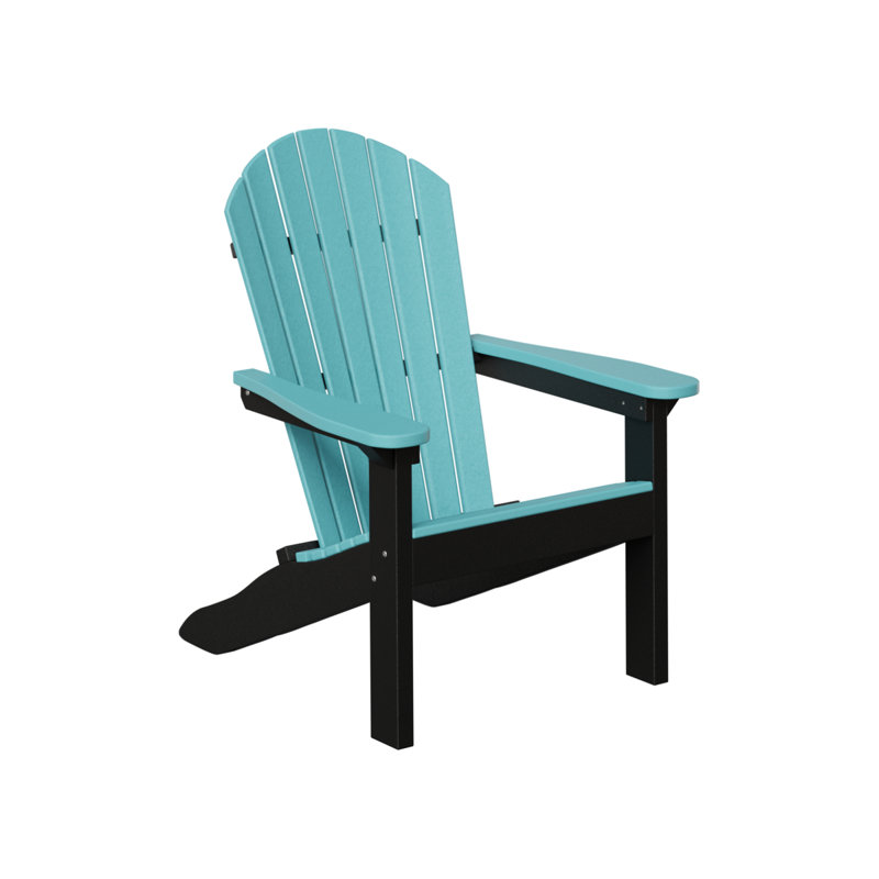Berlin Gardens Kids Comfo Back Adirondack Chair, Aruba Blue/Black