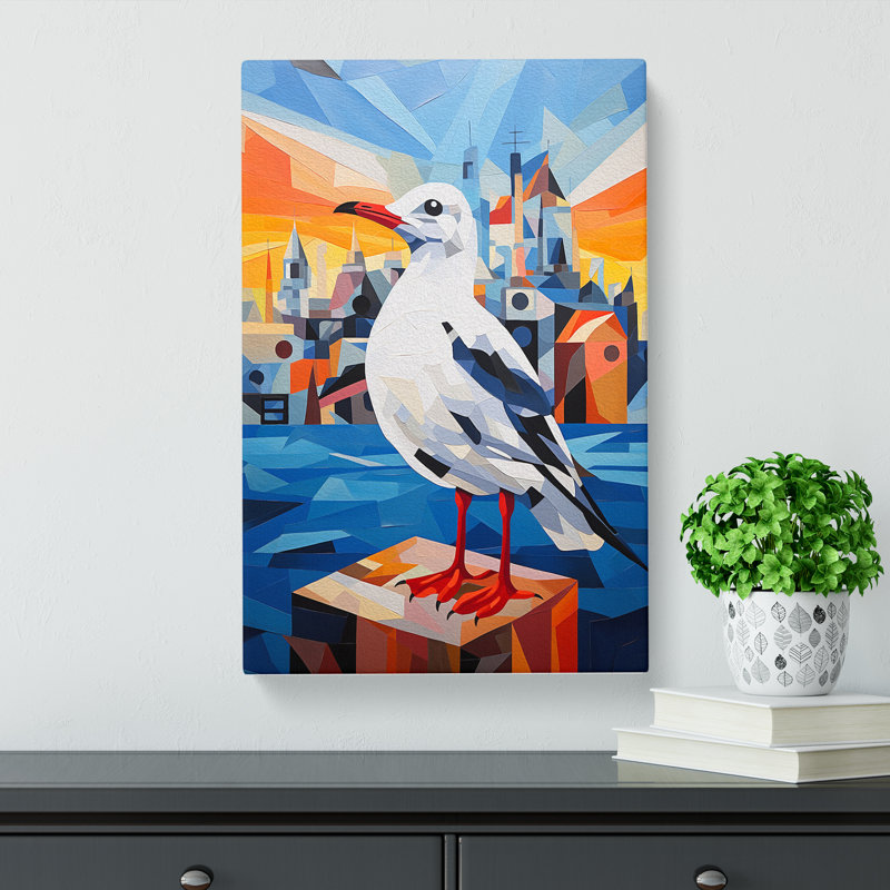 Seagull Constructivism - No Frame Print, 50cm H x 35cm W x 3cm D