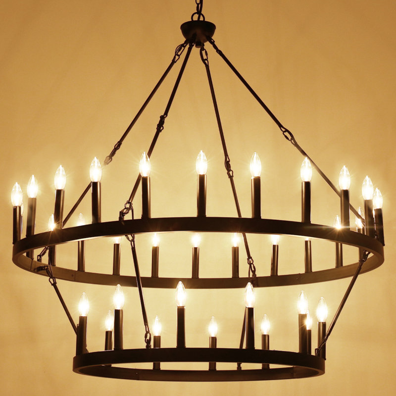 Lustre rond / ovale à intensité variable Hornellsville, 36