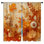 Arrangement floral d'automne rideaux de fenêtre fleurs transparentes et obscurcissantes - 2 panneaux