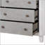 Commode Katia au fini rustique gris et blanc vieilli avec tiroirs pleine extension et fabrication durable