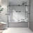 Matte Black Frameless Shower Door: Single Fixed Panel With Adjustable Soft-Close Sliding Door, Nano Easy Cleaning, Explosion-Proof Membrane