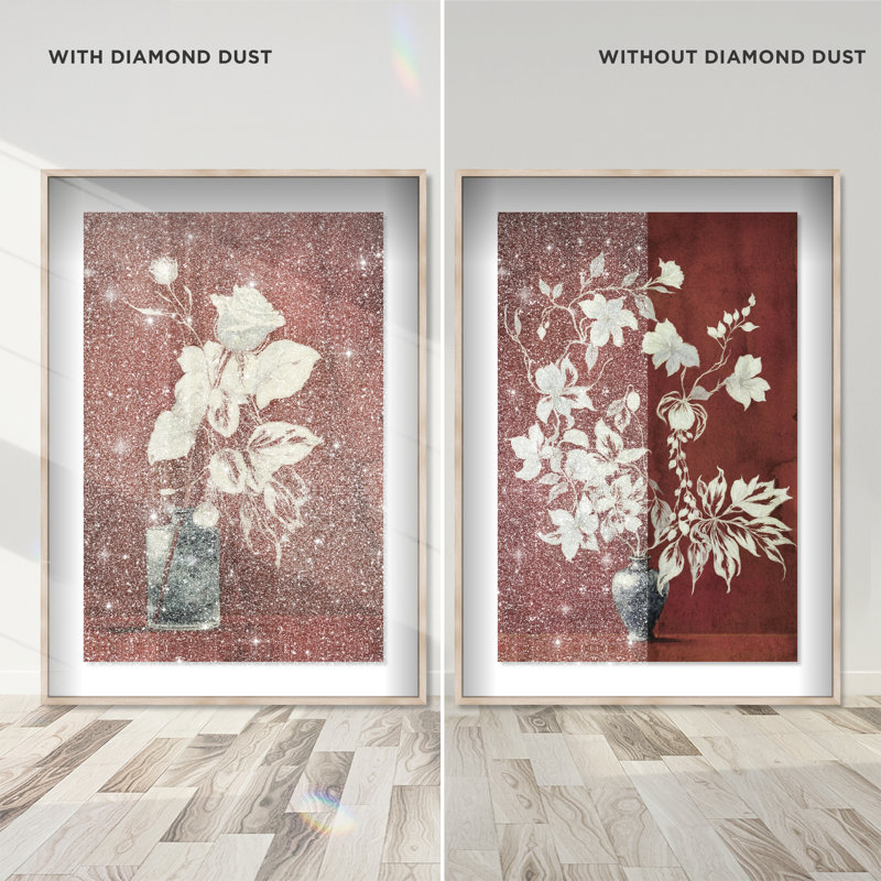 Romance Vases Set Shadowbox Floral & Botanical Print by Oliver Gal, Black Frame, 10 x 15, 11.5"H x 16.5"W