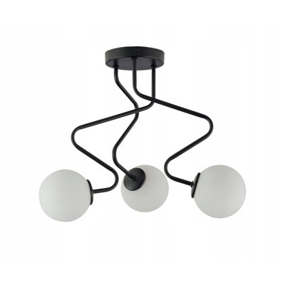 Glass Semi Flush Mount