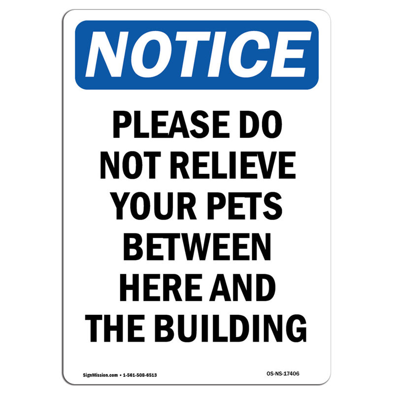 Please Do Not Relieve Your Pets Sign