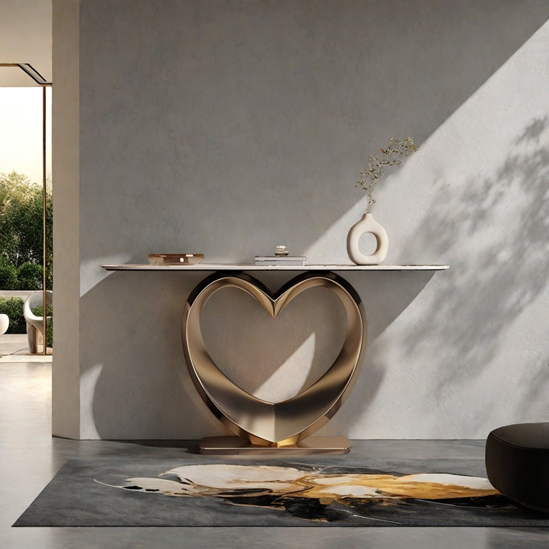 Console Modern Minimalist Luxury Art, H 33,46 po x l 62,99 po x P 13,78 po