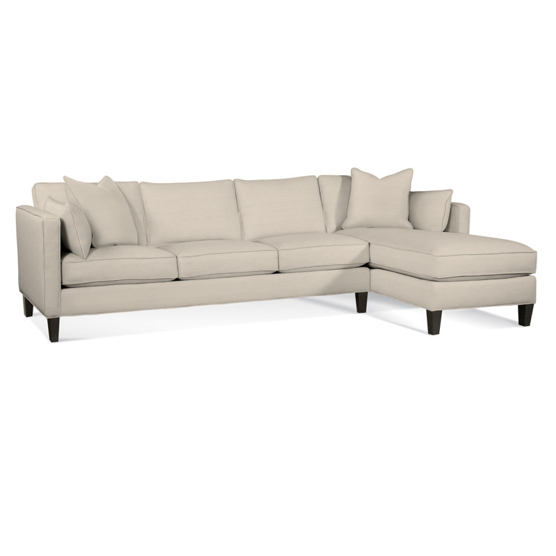 Lenox Chaise Sectional, Right Hand Facing, Frost White, Basic Navy; 0317-61