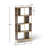 4-Tier Industrial Bookcase, Rustic Wood And Metal Frame, Asymmetrical Shelf Design, Display Storage Shelf