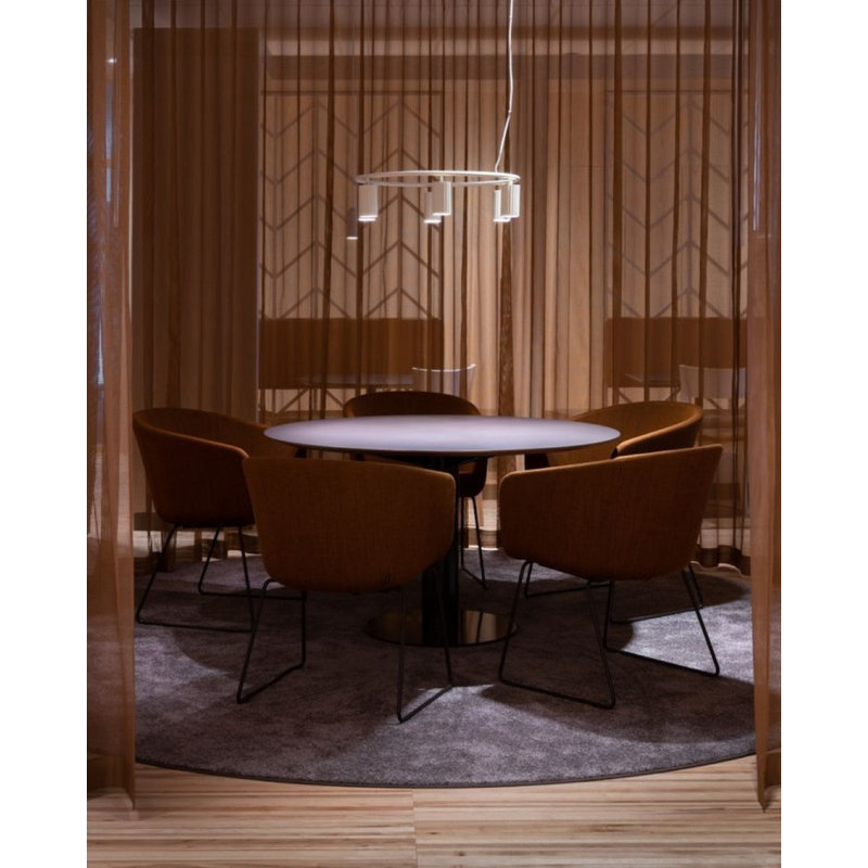 Donna Circle, 126.25" H x 39.37" W x 39.37" D, Linen