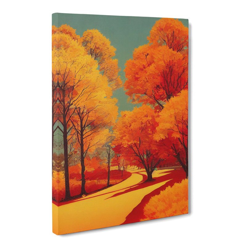 Autumn Forest Landscape Vol.4 - Wrapped Canvas Print, 50cm H x 35cm W x 3cm D