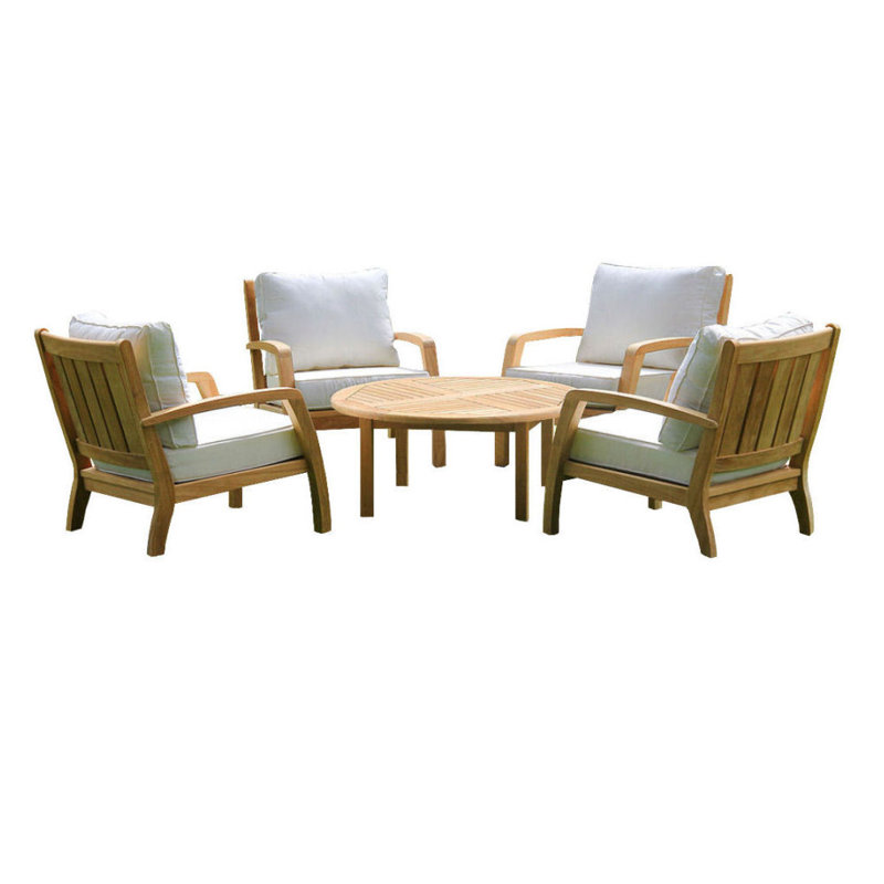 Somerset Deep Seating Outdoor Patio Chair, Natural Sunbrella®