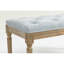Banc de salle à manger rembourré de 32 po de style français rétro avec banc de bout en tissu gris 32 po
