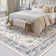 Cherry Machine Washable Floral Area Rug With Non-Slip Backing