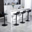Ensemble de 2 tabourets de bar - tabourets de bar modernes en cuir de polyuréthane à hauteur de comptoir avec dossier, îlots de cuisine pivotants à hauteur réglable, sans accoudoirs, grande base-734939904