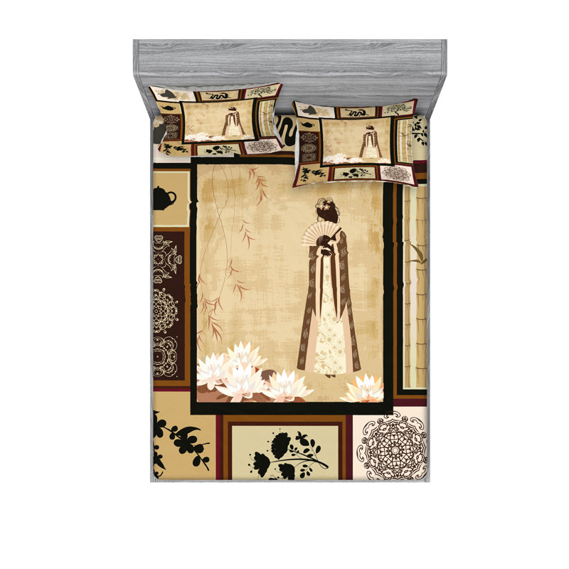 Ensemble de draps traditionnel, Ensemble de draps pour lit double avec un drap-hou