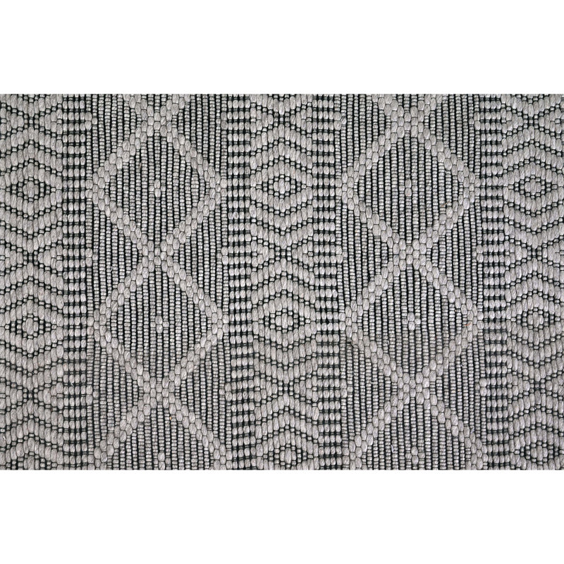 Wool Geometric Area Rug, Rectangle 9' x 12'