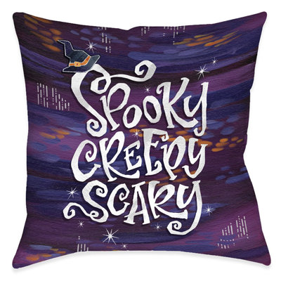 Spooky Creepy Scary Throw Pillow