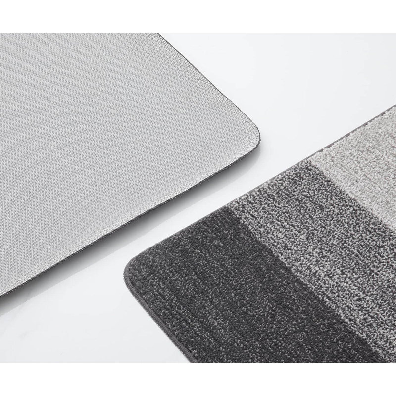 Door Mats Indoor, Machine Washable Soft Doormats, Grey, 50 cm W x 80 cm L