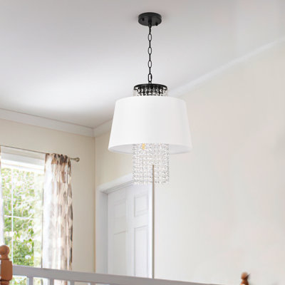 3-light Crystal Fabric Pendant