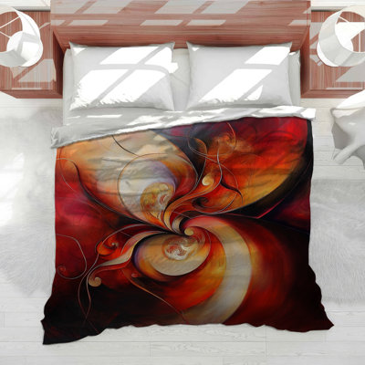 Abstract Swirl Bedding Comforter Mid Century Modern