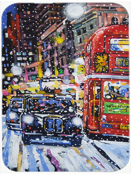 Planche à découper en verre à neige londres caroline