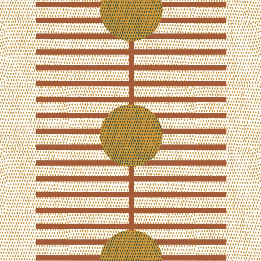 Nomalanga Self-Adhesive Wallpaper, Terracotta, Non-pasted