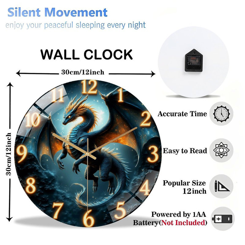 Horloge murale Dragon