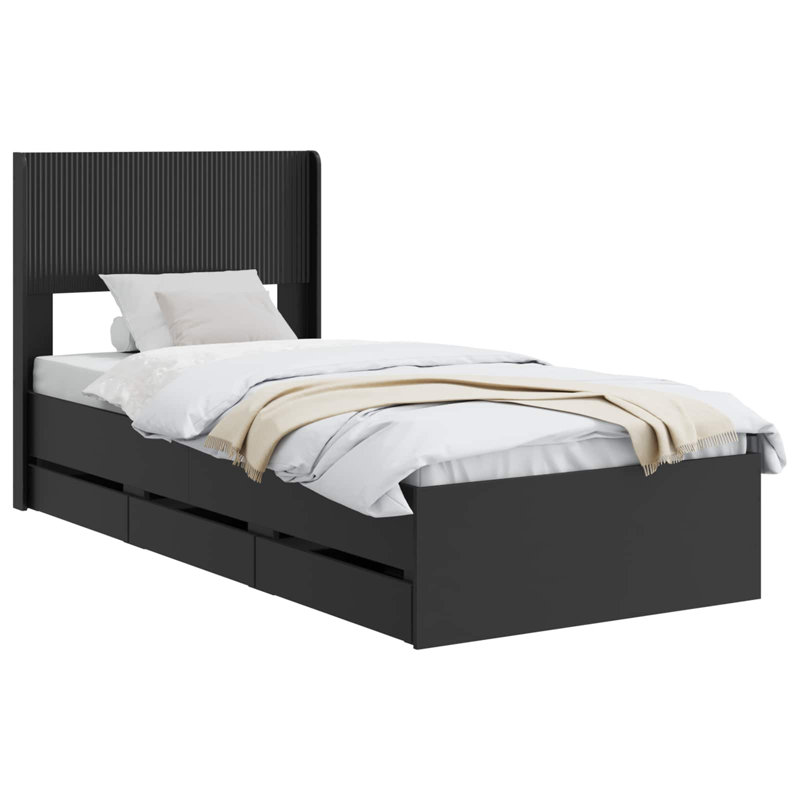 Bed, Small Single (2'6), Black